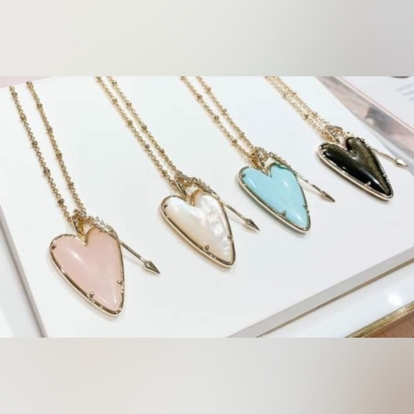 Kendra Scott Jewelry New Ansley Heart Gold Ivory Motherofpearl Long